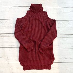 NWT Alya Cold Shoulder Sweater Dress